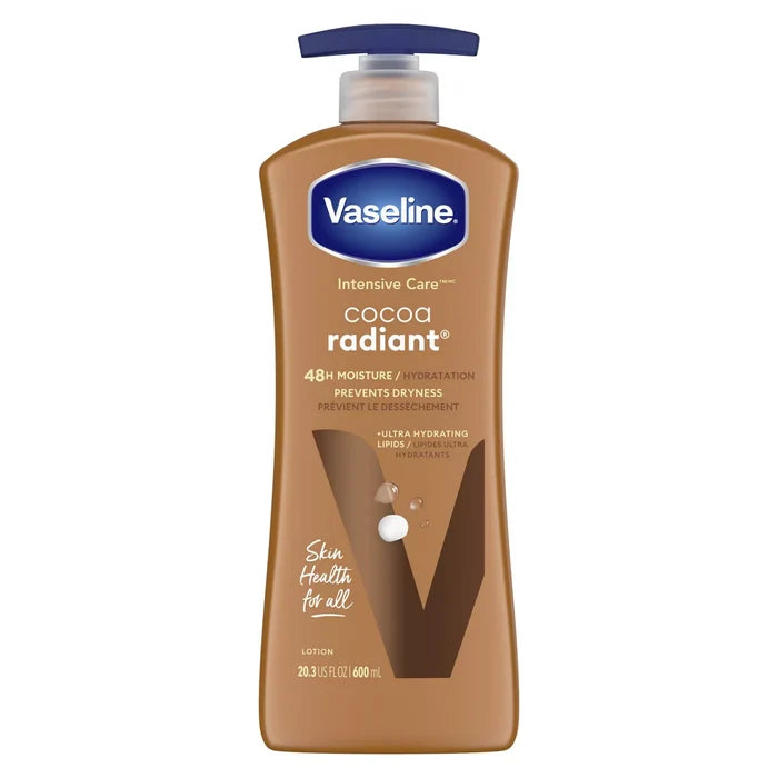 VASELINE Intensive Care Cocoa Radiant 48H Hydration Lotion فازلين لوشن العناية المكثفة بالكاكاو لترطيب يدوم 48 ساعة