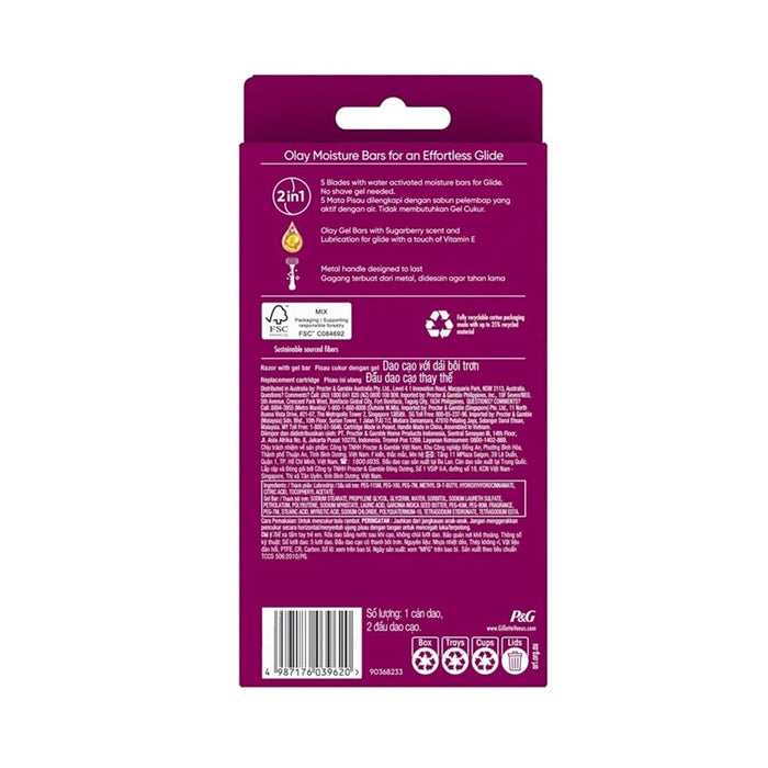 GILLETTE Venus Comfortglide Razor 2up - Sugarberry | Isetan KL Online Store