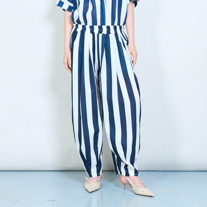 Vertical stripe relaxed fit trousers wholesale