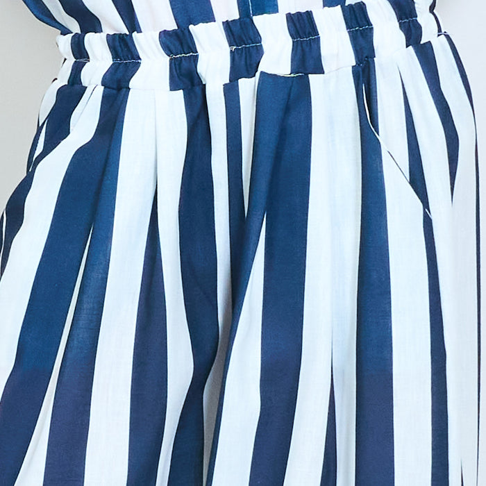 Vertical stripe relaxed fit trousers wholesale