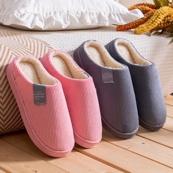 Vertical Strips For Men And Women Couple Indoor Slippers 🇨🇳