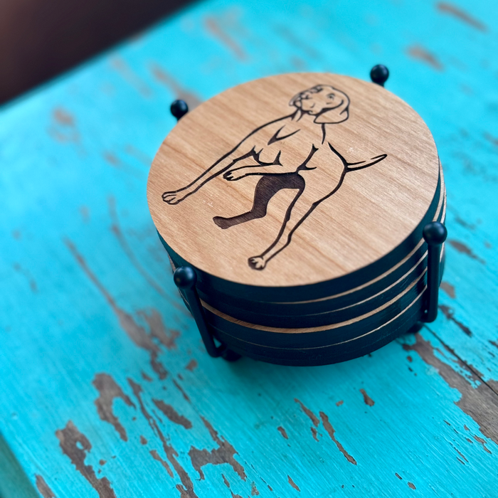 Vizsla Coaster Set