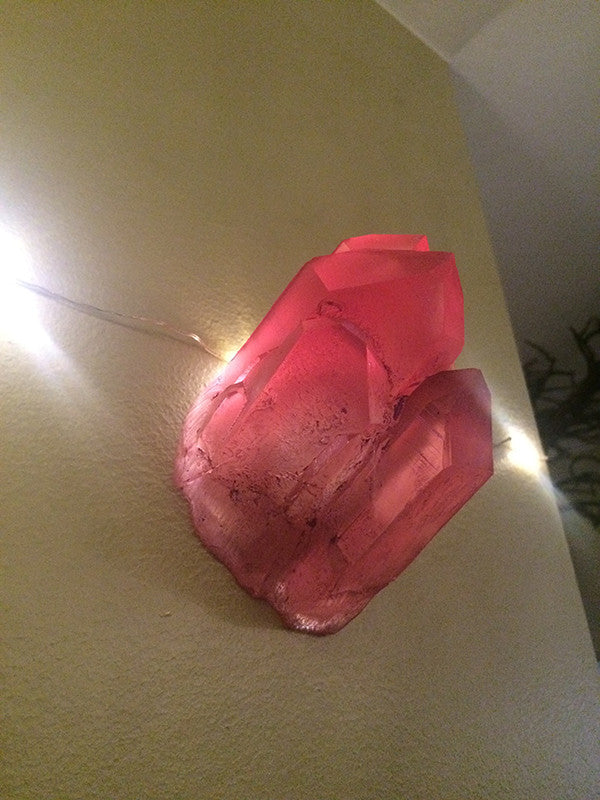 WALL MOUNTED SCONCE CRYSTAL CHUNK LED LIGHT- TEAL
