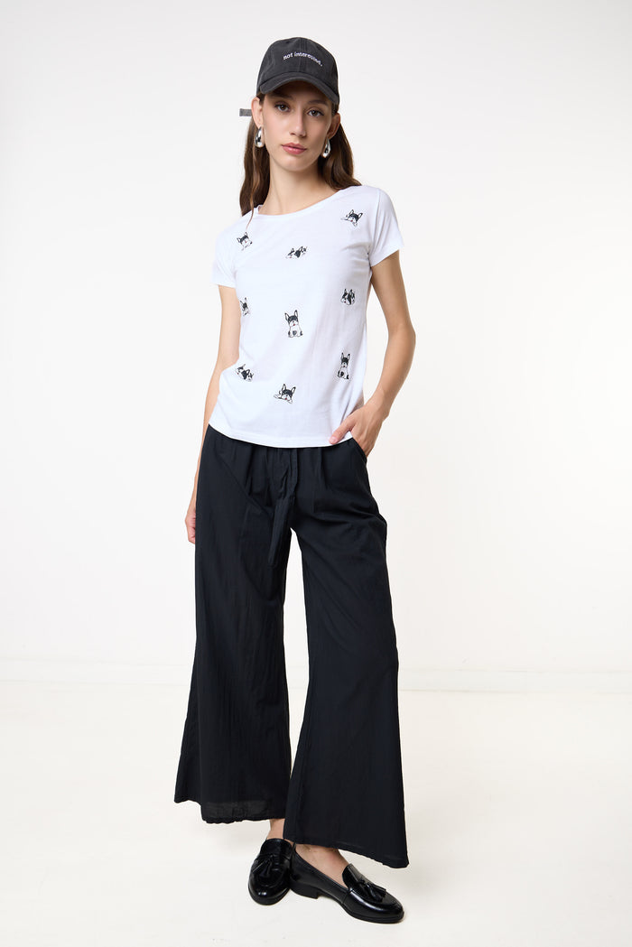 Wide leg drawstring trousers wholesale