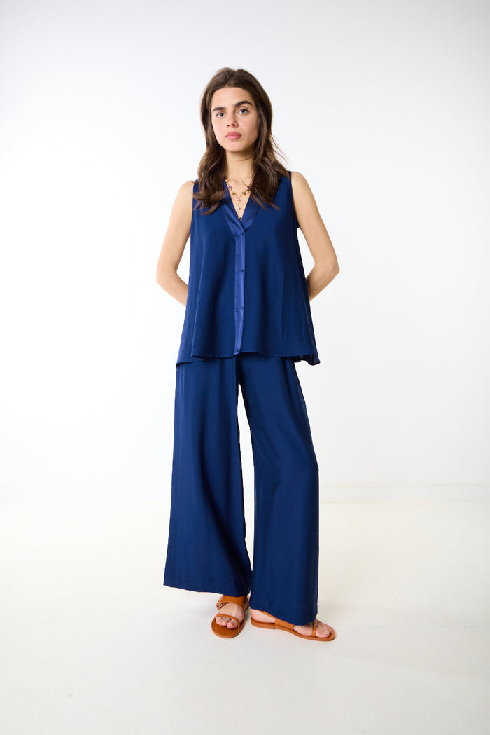 Wide leg flowy relaxed fit trouser wholesale