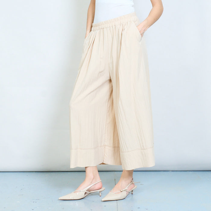Wide leg pants with elastic waistband wholesale
