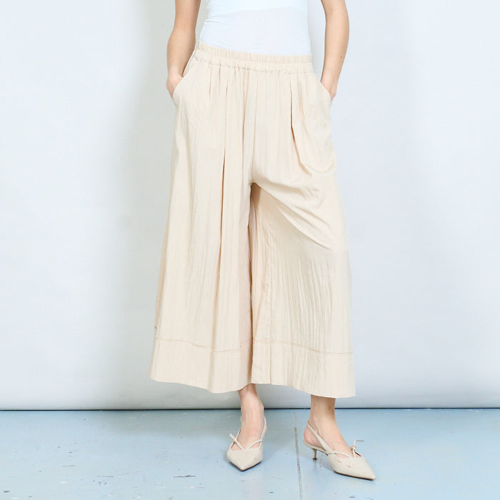 Wide leg pants with elastic waistband wholesale