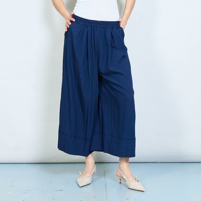 Wide leg pants with elastic waistband wholesale