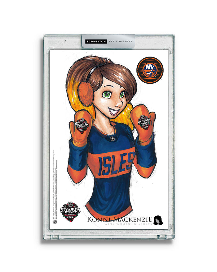 WinS® NHL Konni Mackenzie 2024 Stadium Series Limited Edition Art Slab - Islanders