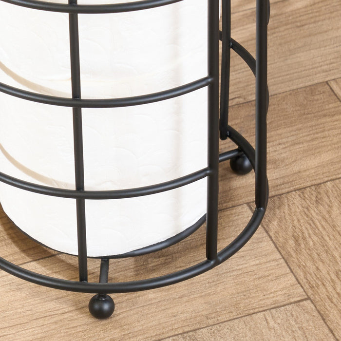 Wire Toilet Roll Stand - Black 🇬🇧