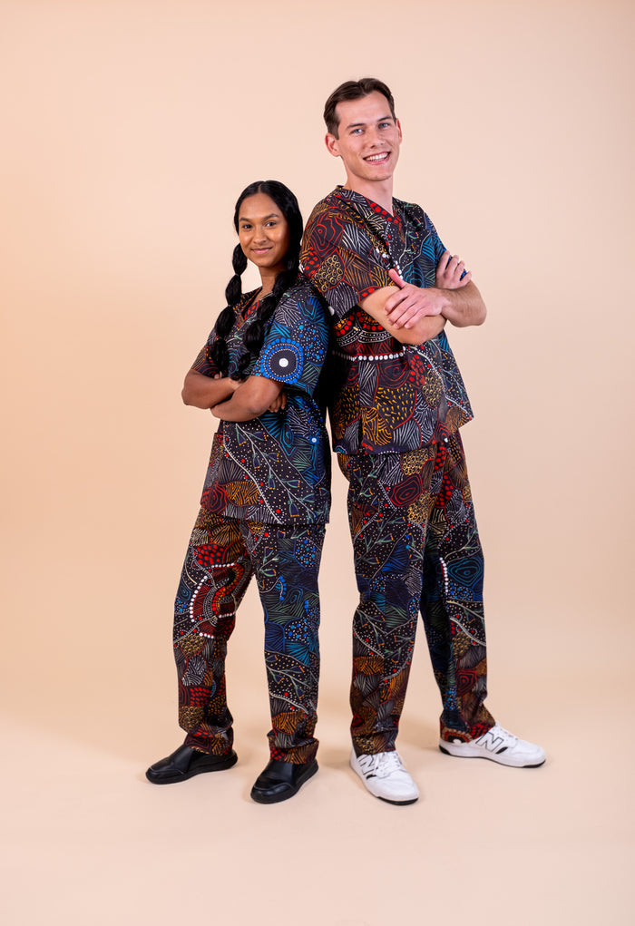 Wollumbin - Unisex Printed Scrub Pants