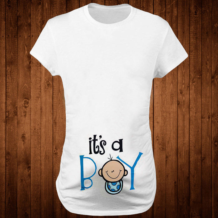 Women T-Shirts Slim Maternity Funny Letter Tops O-Neck Pregnancy Women 🇨🇳