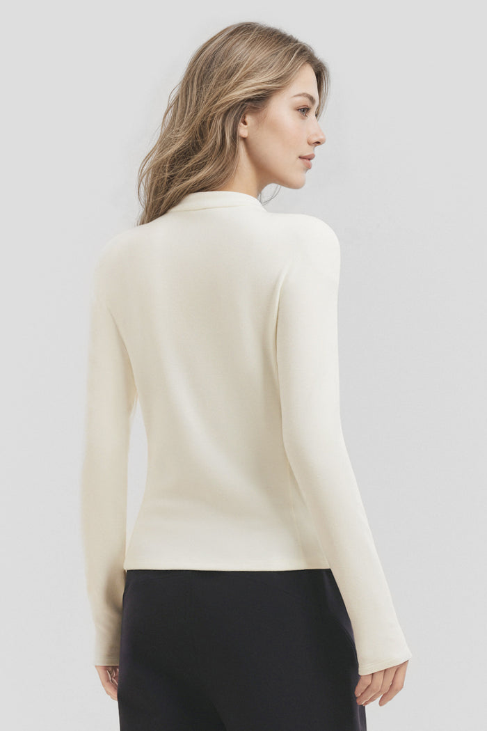 Women’s  High-Stretch Fleece Two-Way-Zip Base Layer Top PM007