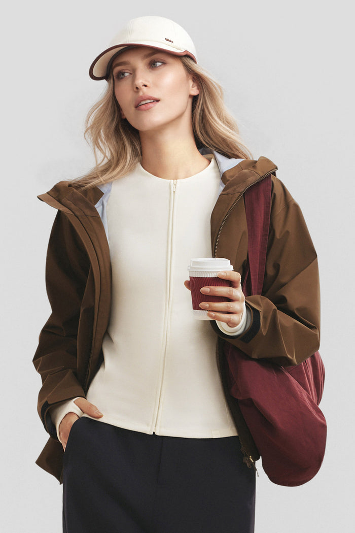 Women’s  High-Stretch Fleece Two-Way-Zip Base Layer Top PM007