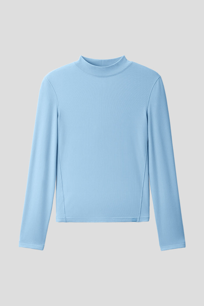 beneunder cozyflex womens half turtleneck thermal base layer top #color_blue