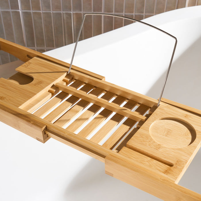 Wooden Extendable Bath Rack - Natural 🇬🇧