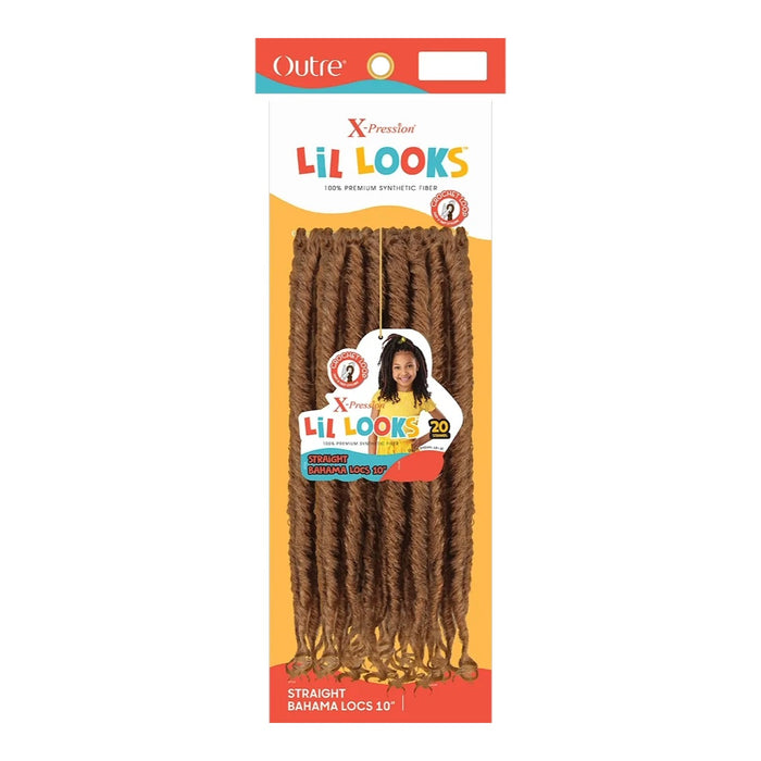 X-Pression Lil Looks Straight Bahama Locs 10"