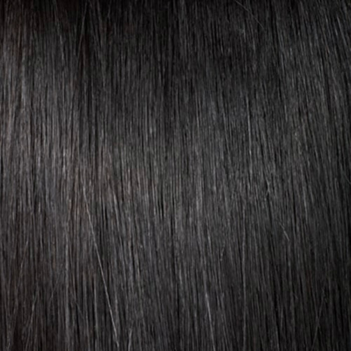 Close-up of black hair texture for OUTRE X-Pression Soft Reggae Braid synthetic hair extension