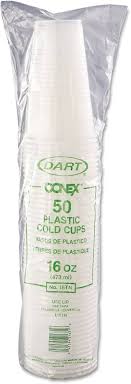 Y16T / 16 OZ TALL DART TRANSLU CENT COLD CUP (20/50/1,000)