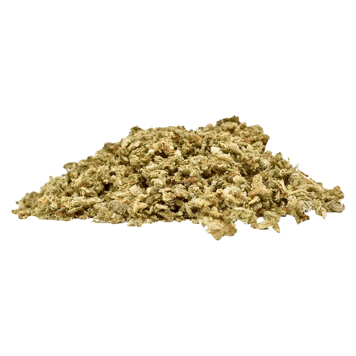 A close-up shot of the Zone Out product, showing a granular, textured material with a neutral tone.